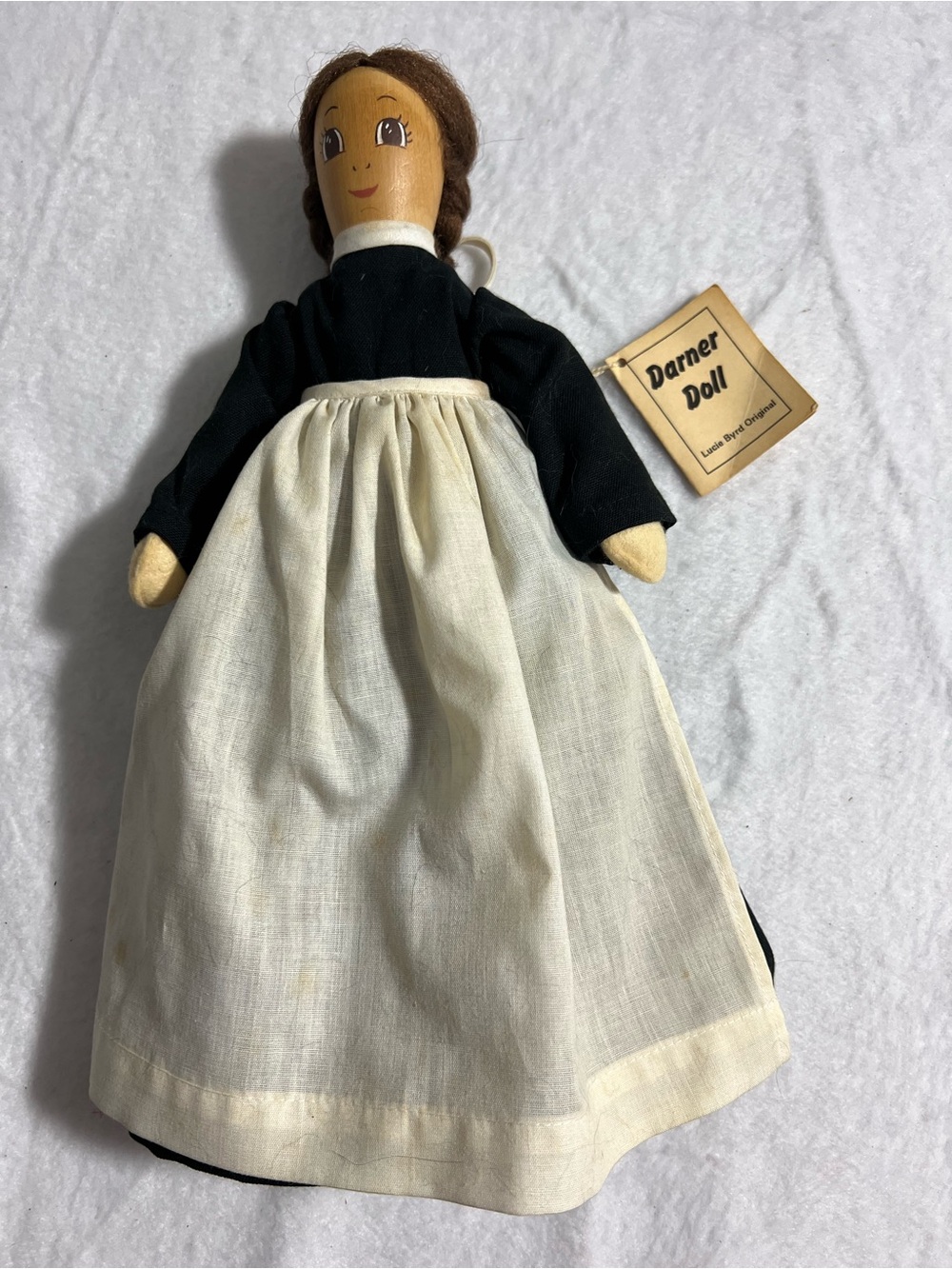 Lucie Byrd Original Dress-Inspired Doll with Black Top and Cream Apron